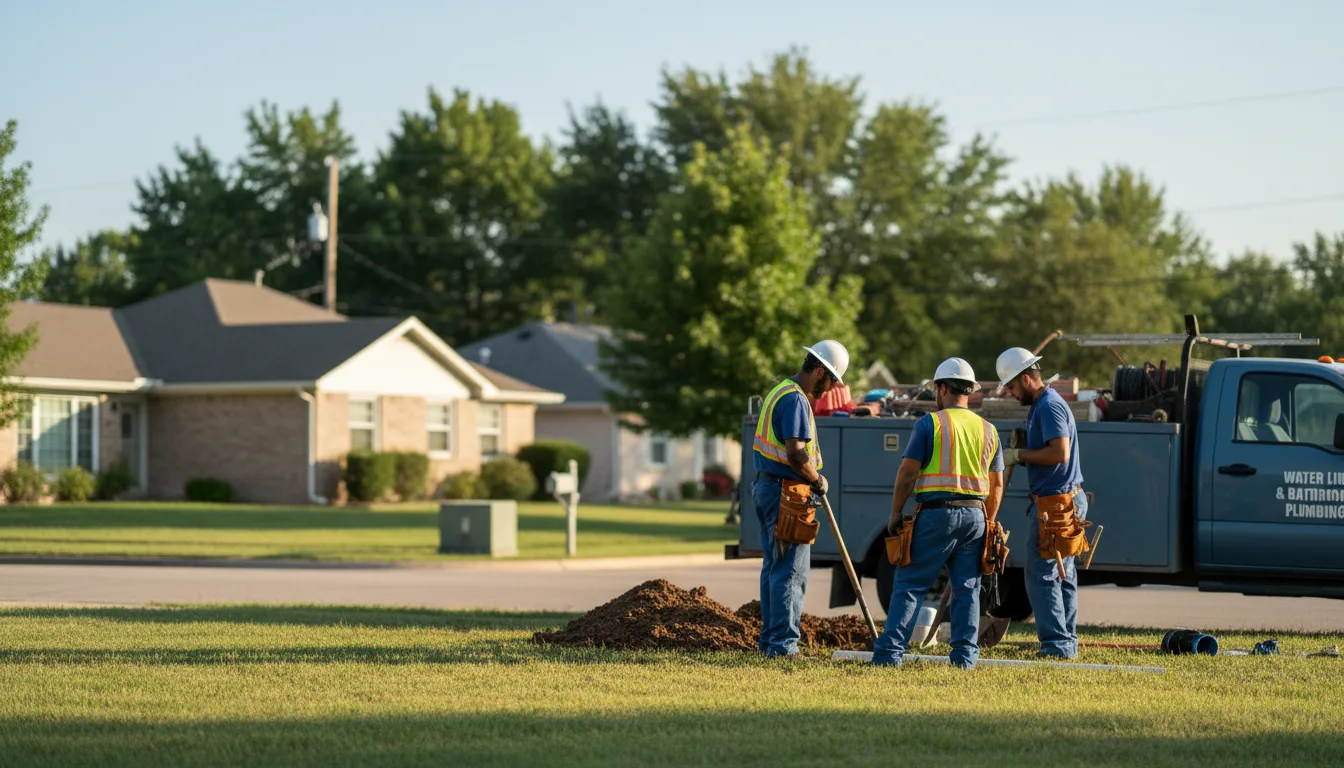 Residential water line and bathroom plumbing service in Fort Dodge, IA